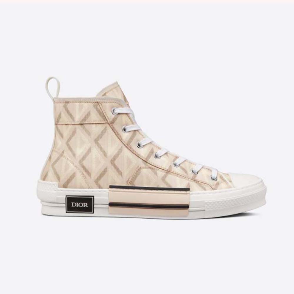 Dior Unisex B23 High-Top Sneaker Natural CD Diamond Canvas