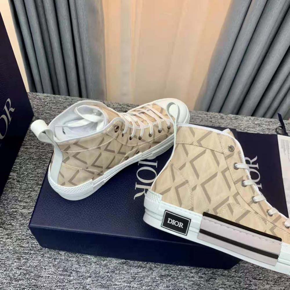 Dior Unisex B23 High-Top Sneaker Natural CD Diamond Canvas - image 10