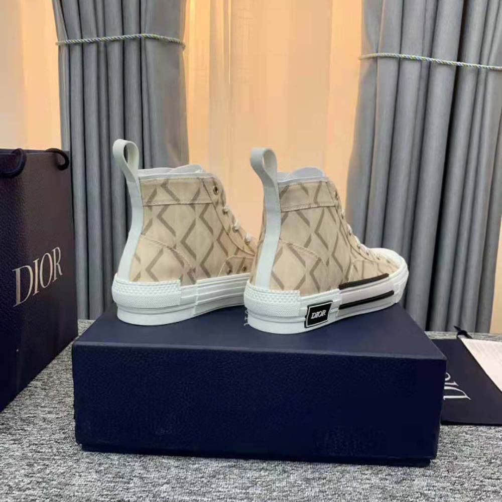 Dior Unisex B23 High-Top Sneaker Natural CD Diamond Canvas - image 7
