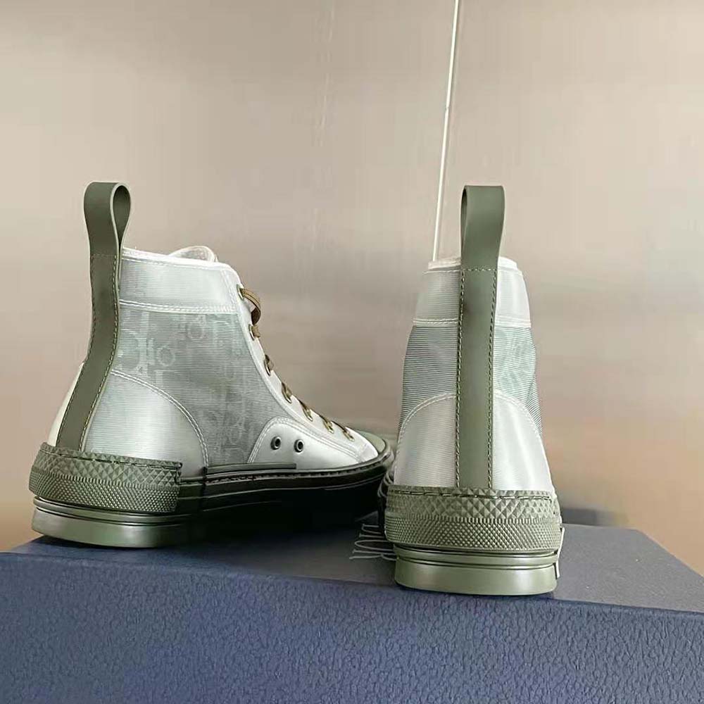 Dior Men B23 High-Top Sneaker Olive Dior Oblique Canvas - image 8