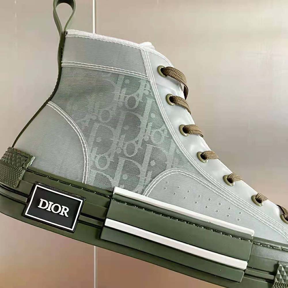 Dior Men B23 High-Top Sneaker Olive Dior Oblique Canvas - image 9