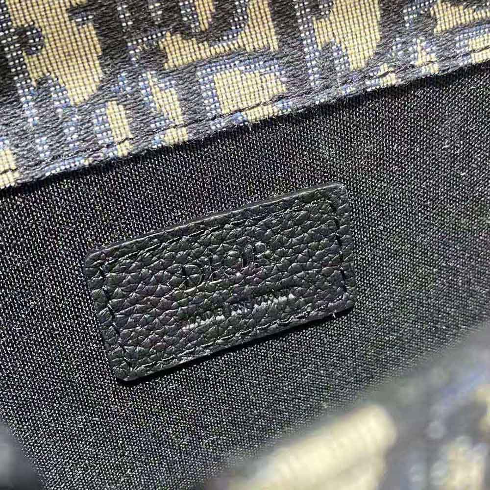 Dior Men Gallop Messenger Bag Beige and Black Dior Oblique Jacquard and Black Grained Calfskin - image 10