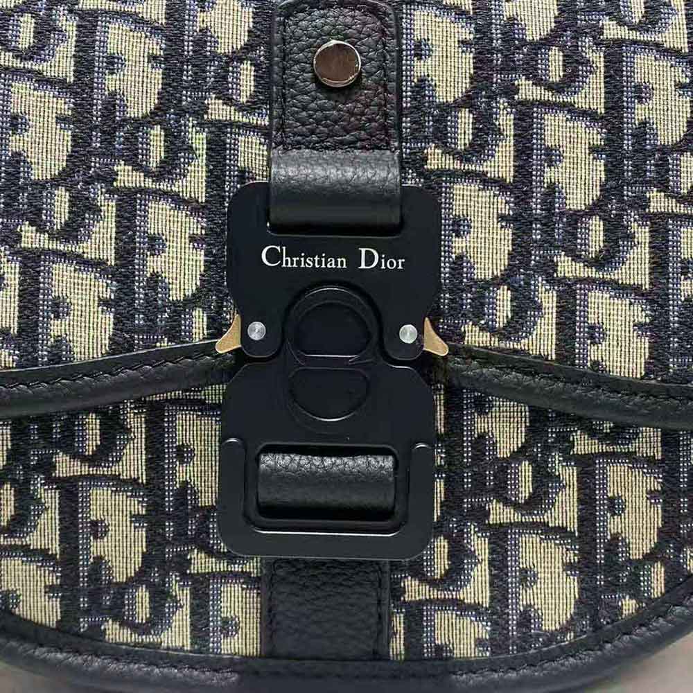 Dior Men Gallop Messenger Bag Beige and Black Dior Oblique Jacquard and Black Grained Calfskin - image 9
