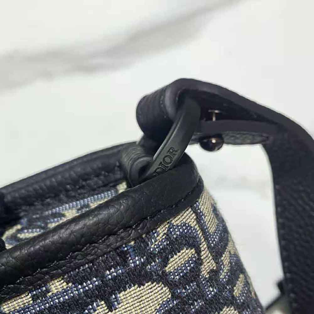 Dior Men Gallop Messenger Bag Beige and Black Dior Oblique Jacquard and Black Grained Calfskin - image 8