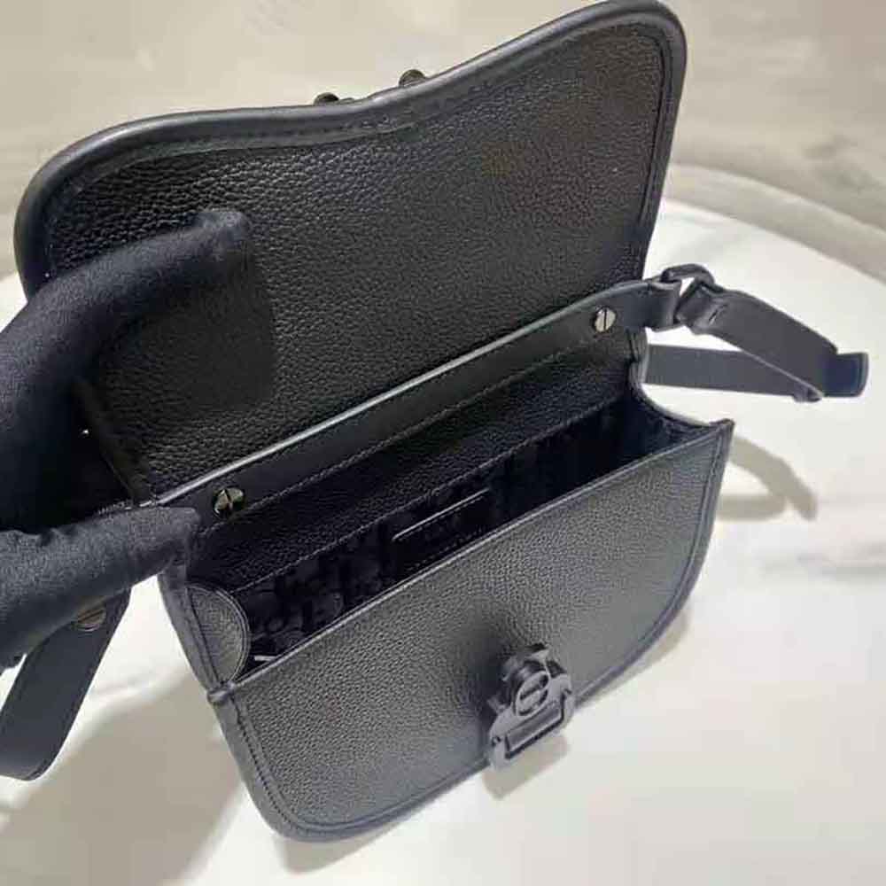Dior Men Gallop Messenger Bag Black Grained Calfskin - image 6