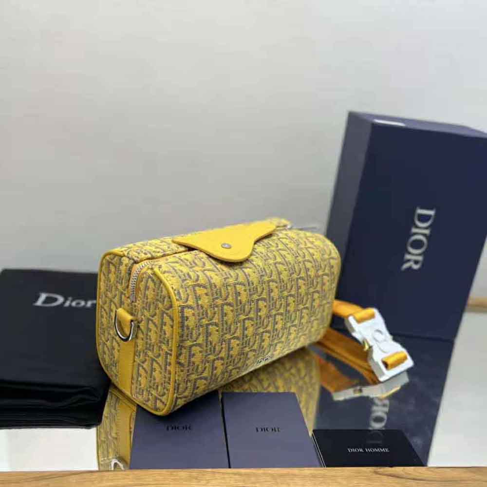 Dior Men Lingot 22 Bag Gold-Tone Dior Oblique Jacquard - image 4