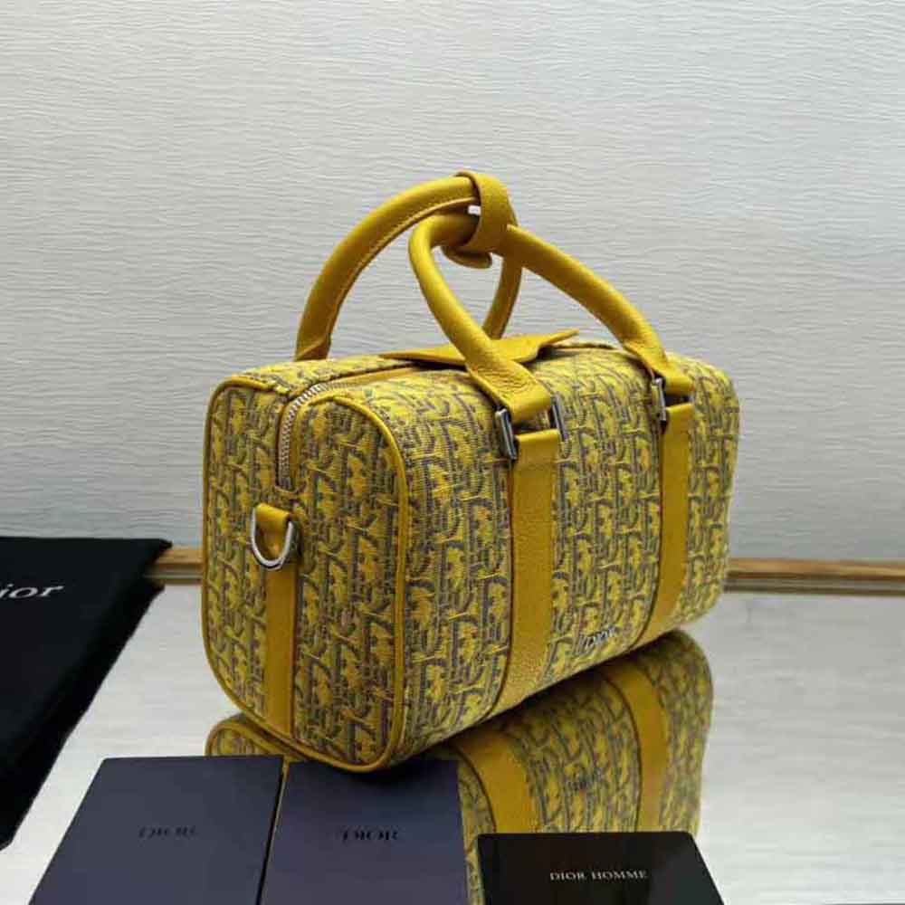 Dior Men Lingot 26 Bag Gold-Tone Dior Oblique Jacquard - image 4