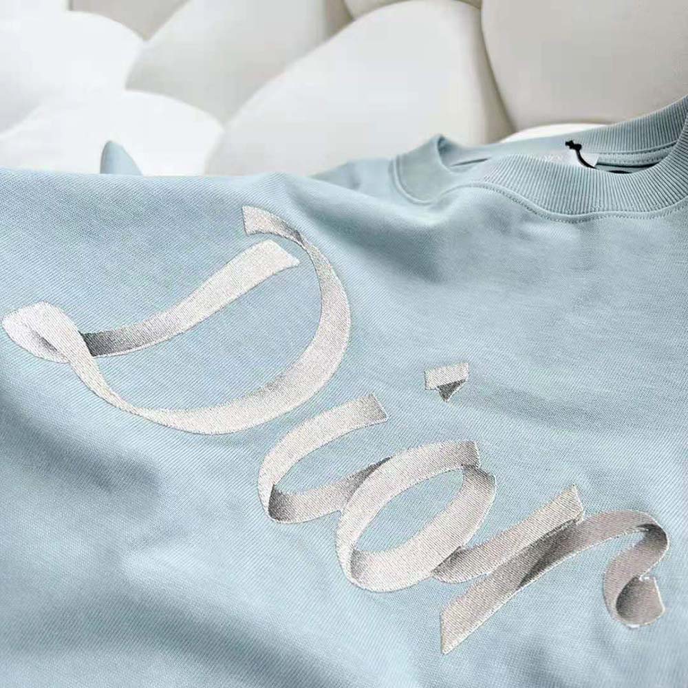 Dior Men Relaxed-Fit T-shirt Light Green Organic Cotton Compact Jersey - image 7