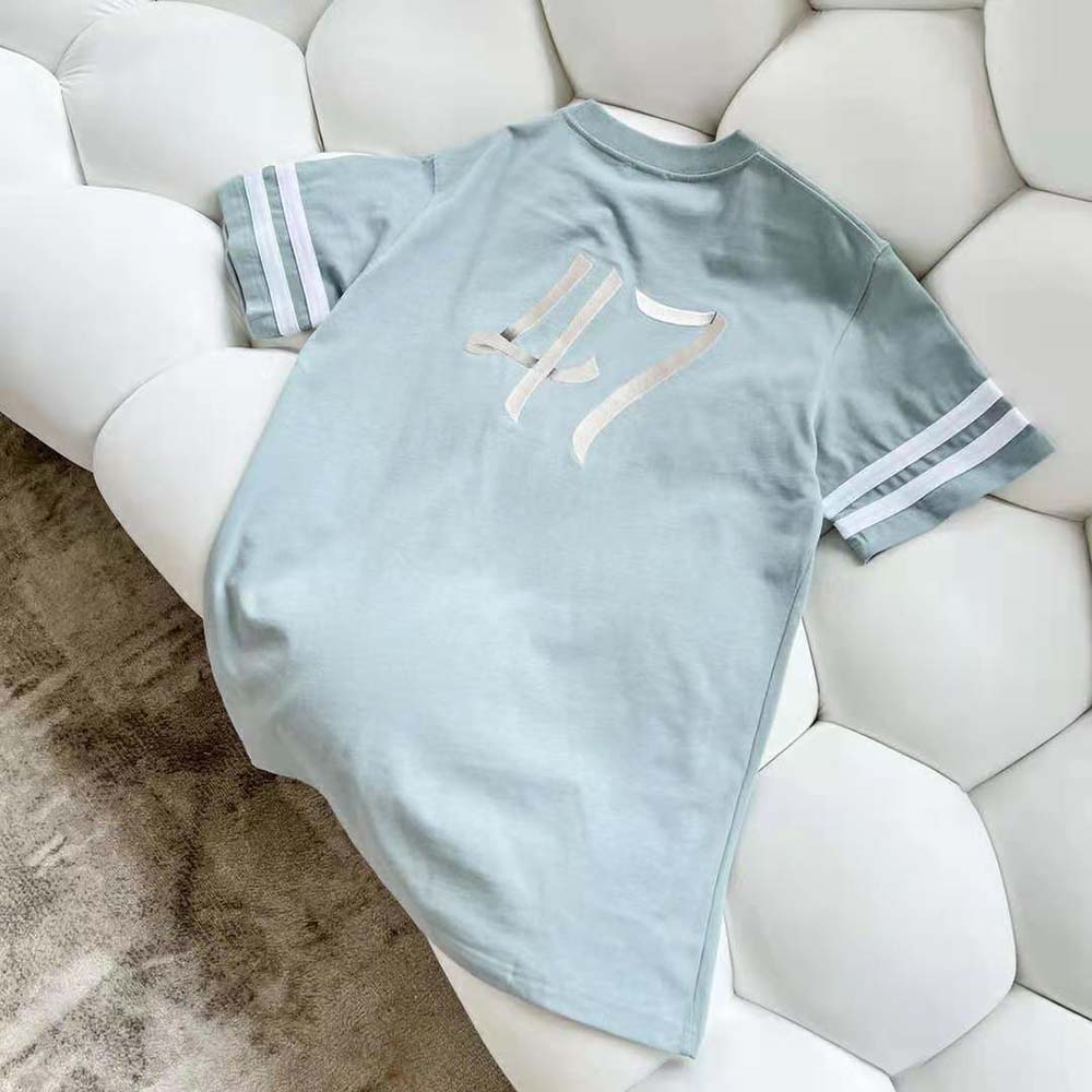Dior Men Relaxed-Fit T-shirt Light Green Organic Cotton Compact Jersey - image 4