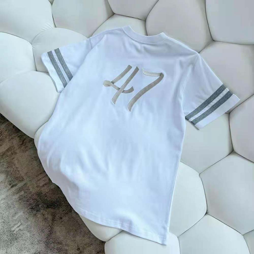 Dior Men Relaxed-Fit T-shirt White Organic Cotton Compact Jersey - image 9