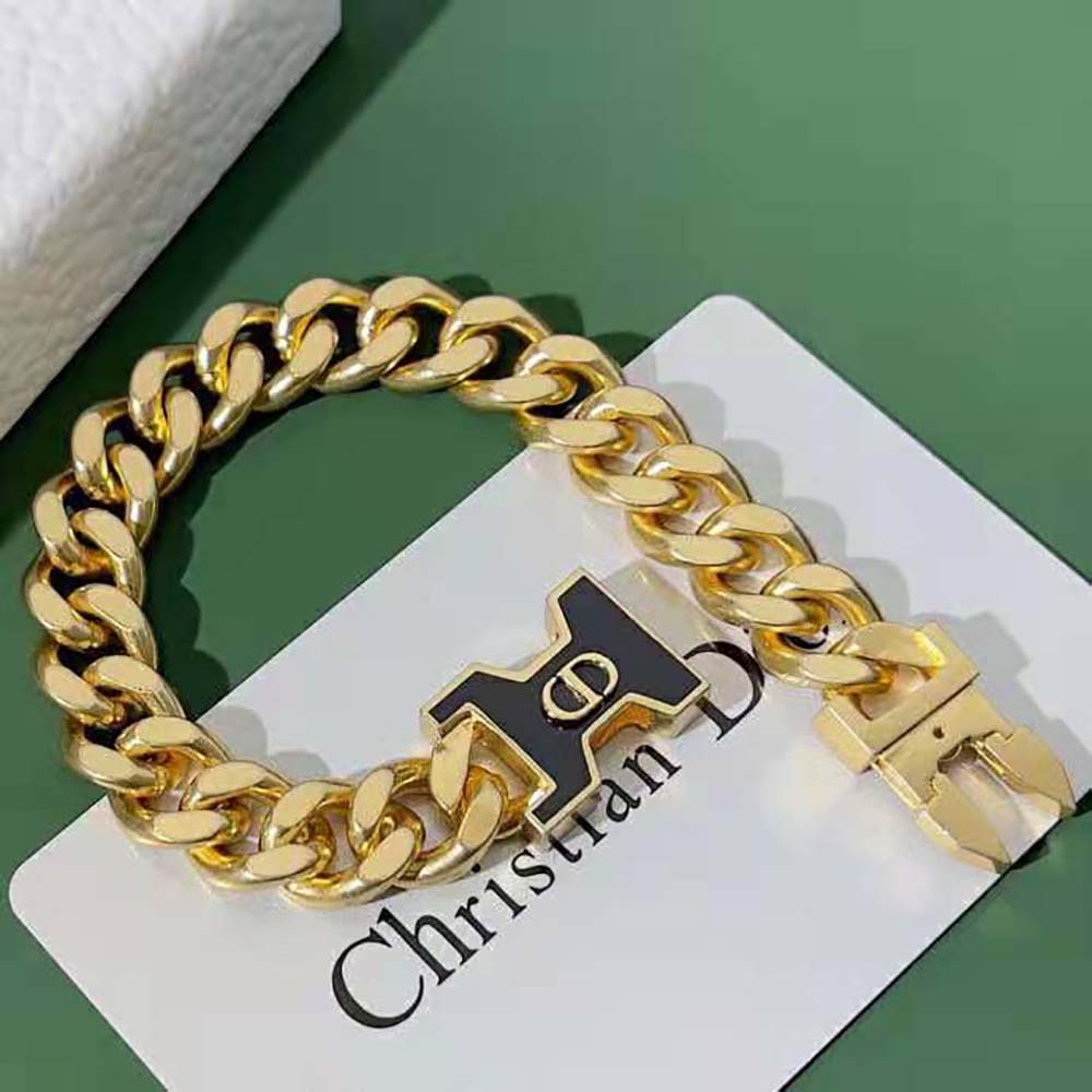 Dior Women 30 Montaigne Bracelet Gold-Finish Metal and Black Lacquer - image 4