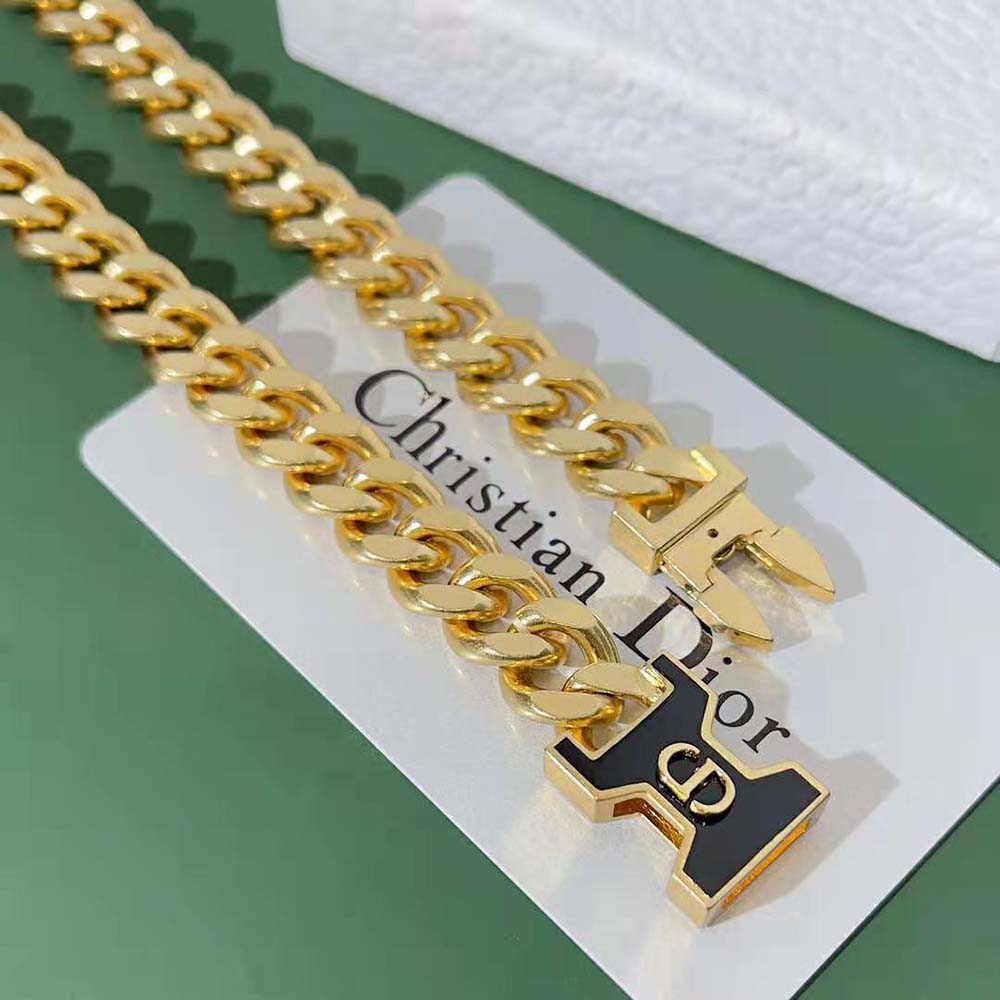 Dior Women 30 Montaigne Necklace Gold-Finish Metal and Black Lacquer - image 4
