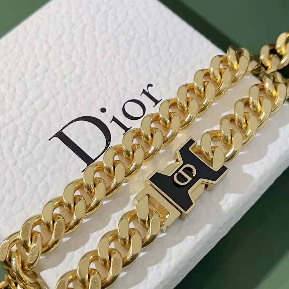 Dior Women 30 Montaigne Necklace Gold-Finish Metal and Black Lacquer - image 7