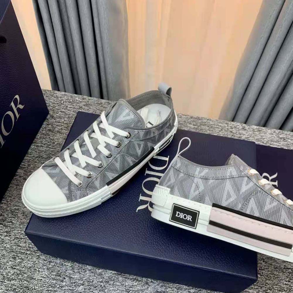 Dior Unisex B23 Low-Top Sneaker Dior Gray CD Diamond Canvas - image 10