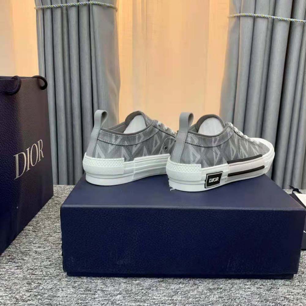 Dior Unisex B23 Low-Top Sneaker Dior Gray CD Diamond Canvas - image 7