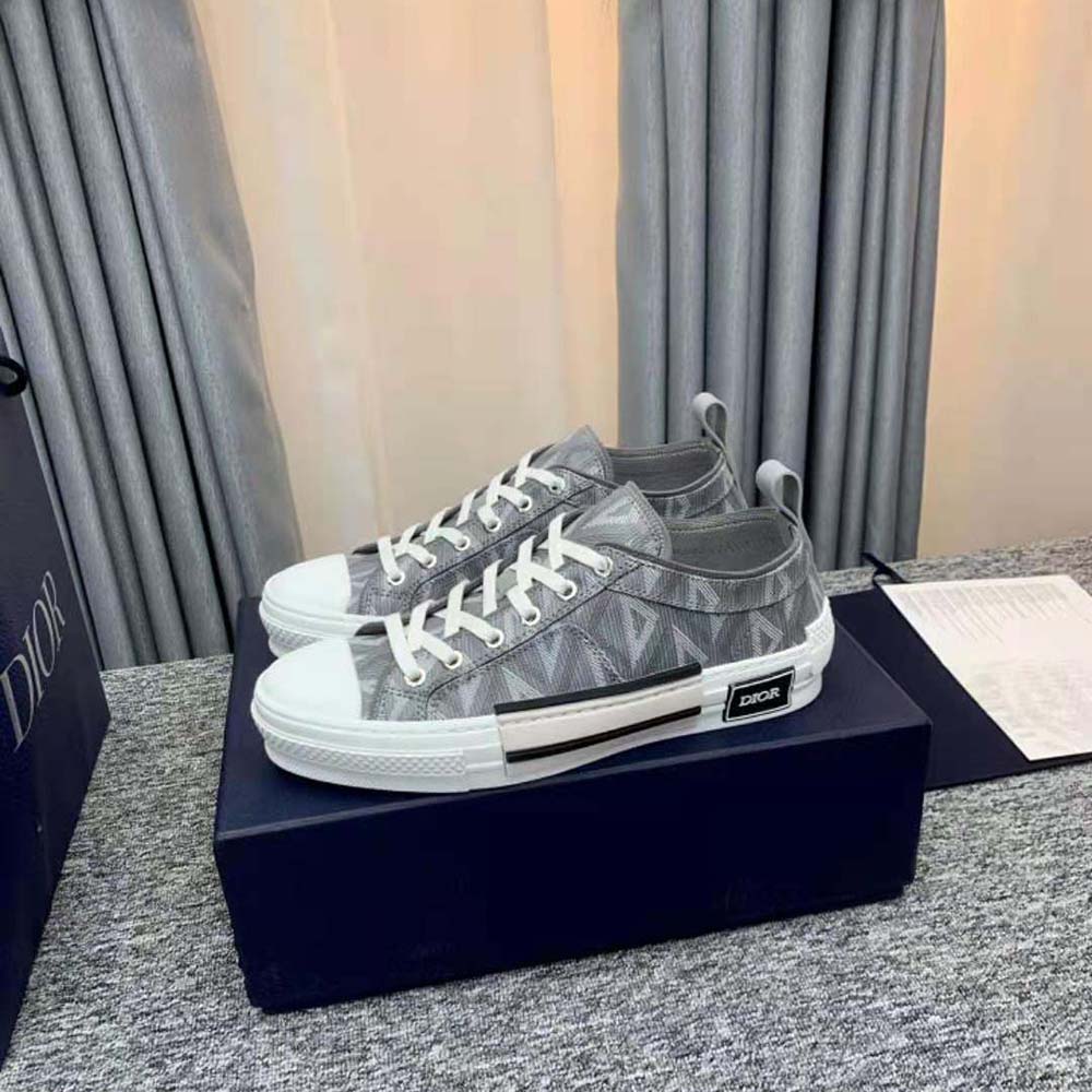 Dior Unisex B23 Low-Top Sneaker Dior Gray CD Diamond Canvas - image 5