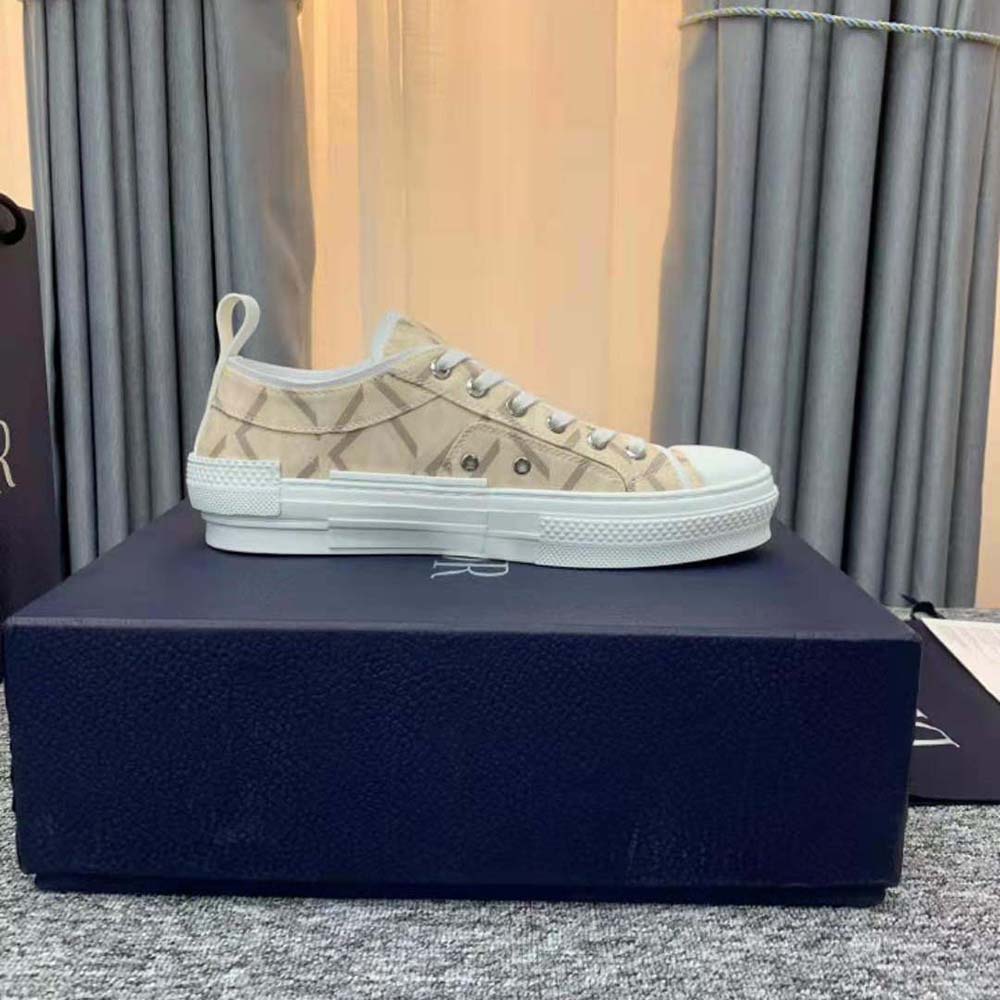 Dior Unisex B23 Low-Top Sneaker Natural CD Diamond Canvas - image 5