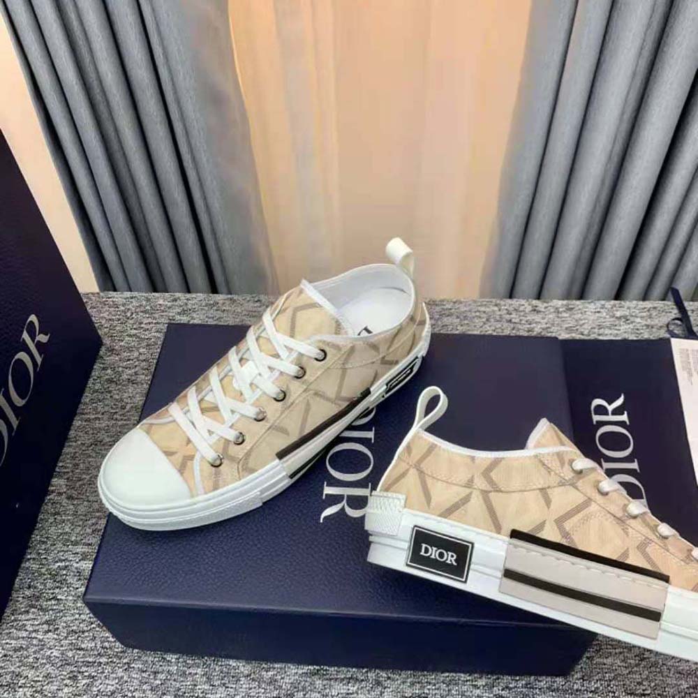 Dior Unisex B23 Low-Top Sneaker Natural CD Diamond Canvas - image 10
