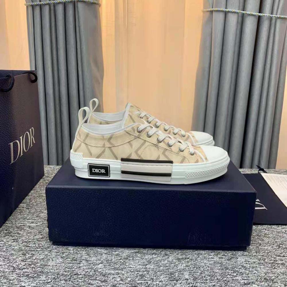Dior Unisex B23 Low-Top Sneaker Natural CD Diamond Canvas - image 6