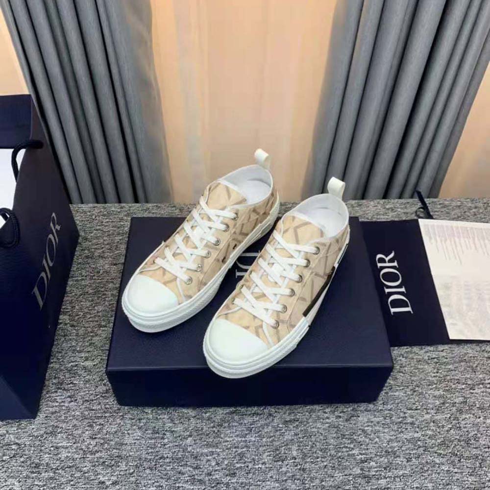 Dior Unisex B23 Low-Top Sneaker Natural CD Diamond Canvas - image 4