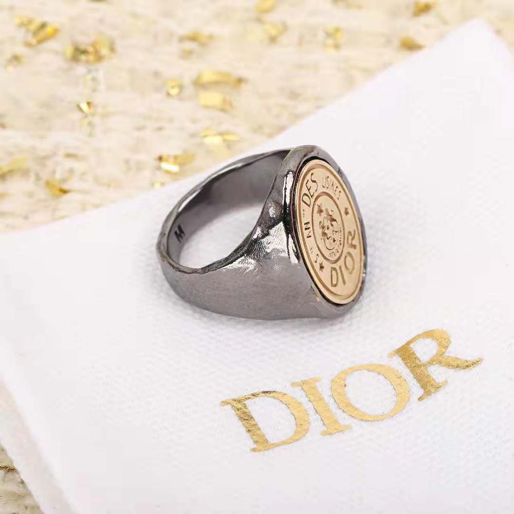 Dior Women CD Legacy Ring Ruthenium- and Gold-Finish Metal - image 6