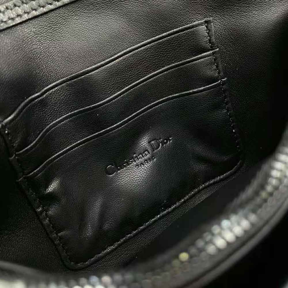 Dior Women Caro Macrocannage Pouch Black Quilted Macrocannage Calfskin - image 8