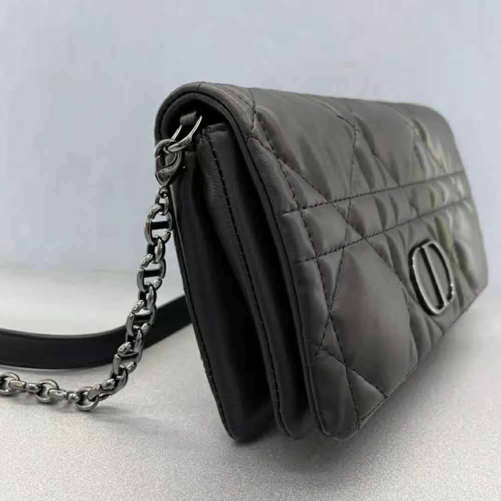 Dior Women Caro Macrocannage Pouch Black Quilted Macrocannage Calfskin - image 5