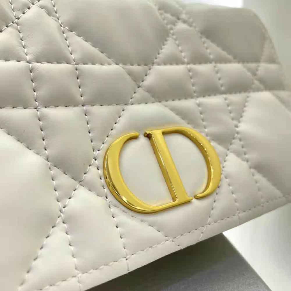 Dior Women Caro Macrocannage Pouch Latte Quilted Macrocannage Calfskin - image 9