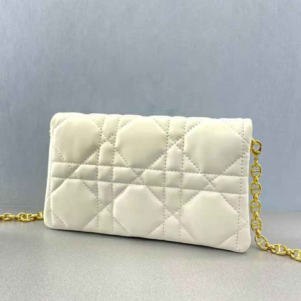 Dior Women Caro Macrocannage Pouch Latte Quilted Macrocannage Calfskin - image 4
