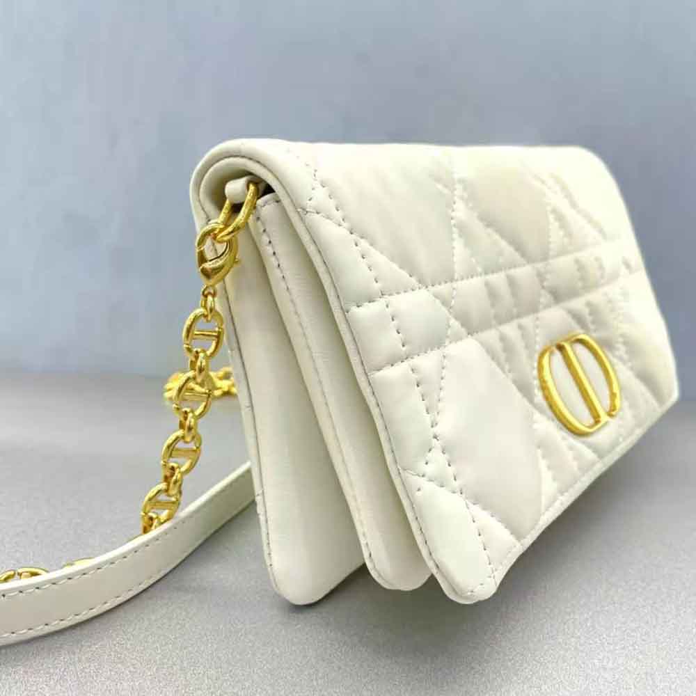 Dior Women Caro Macrocannage Pouch Latte Quilted Macrocannage Calfskin - image 5