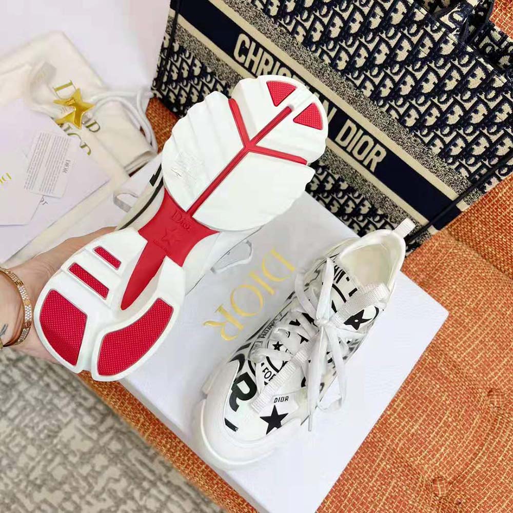 Dior Women D-Connect Sneaker White Technical Fabric with Dior Union Print - image 9