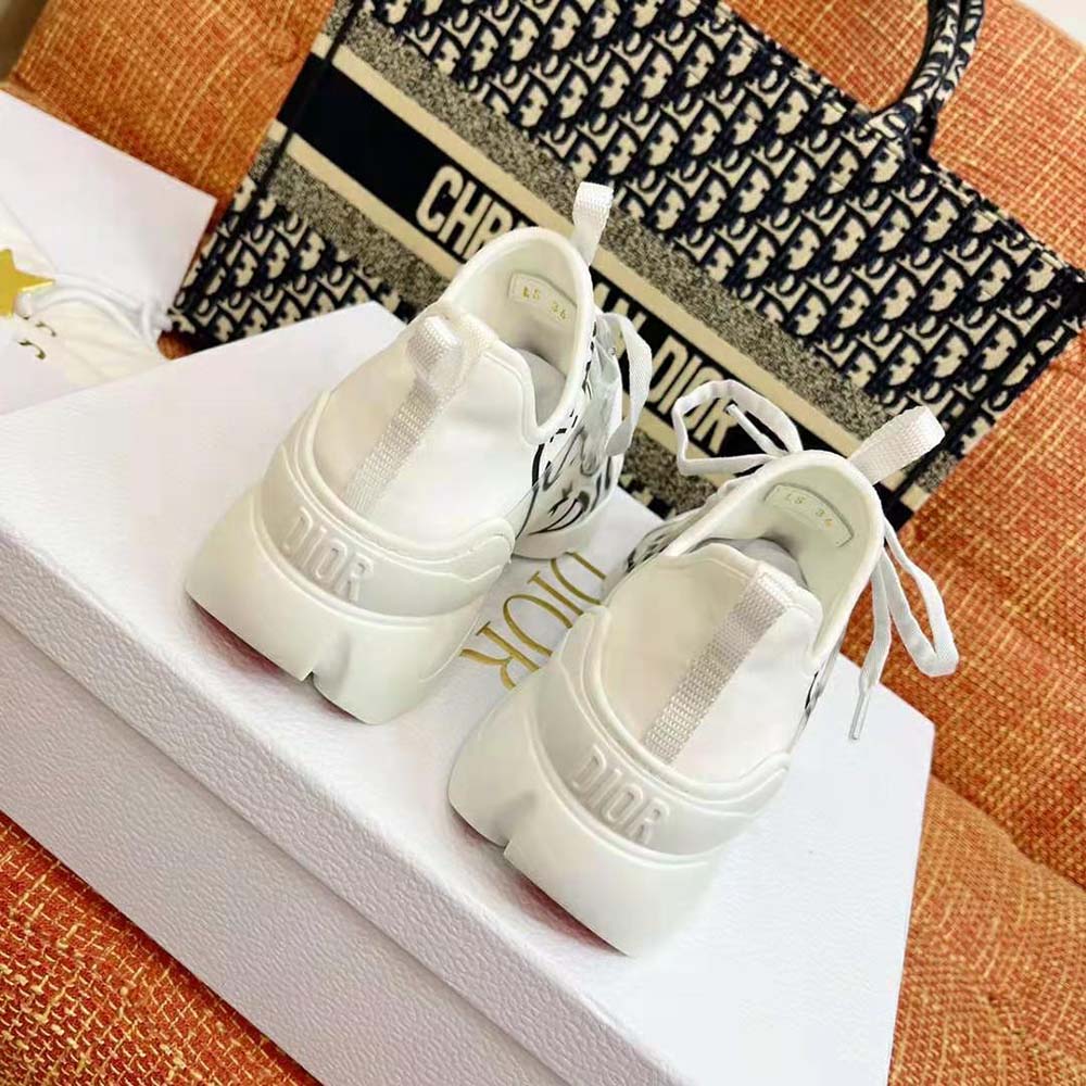 Dior Women D-Connect Sneaker White Technical Fabric with Dior Union Print - image 7