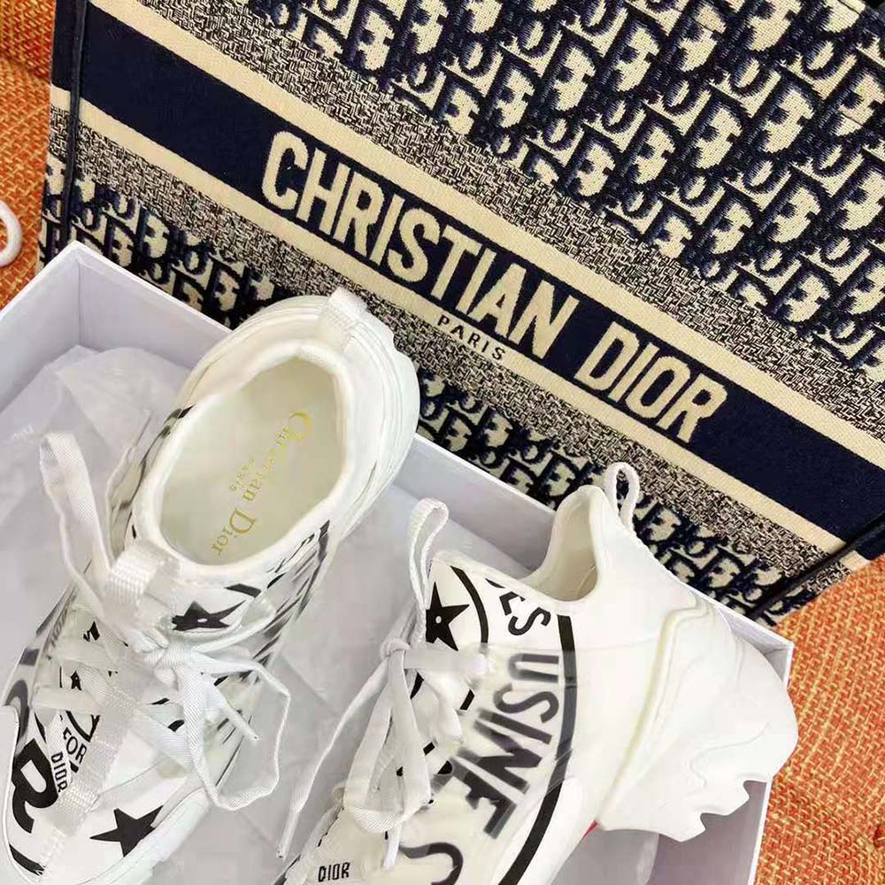 Dior Women D-Connect Sneaker White Technical Fabric with Dior Union Print - image 6