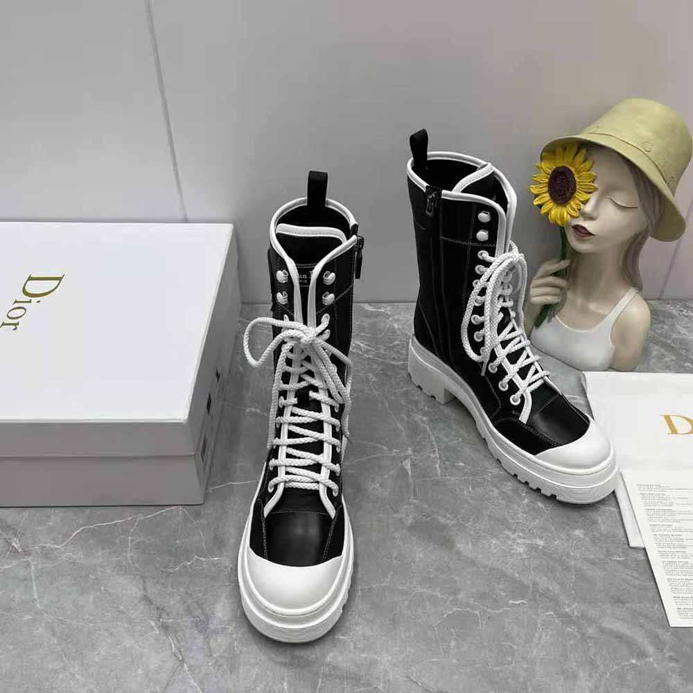 Dior Women D-Rise Boot Black Technical Fabric and Calfskin - image 5