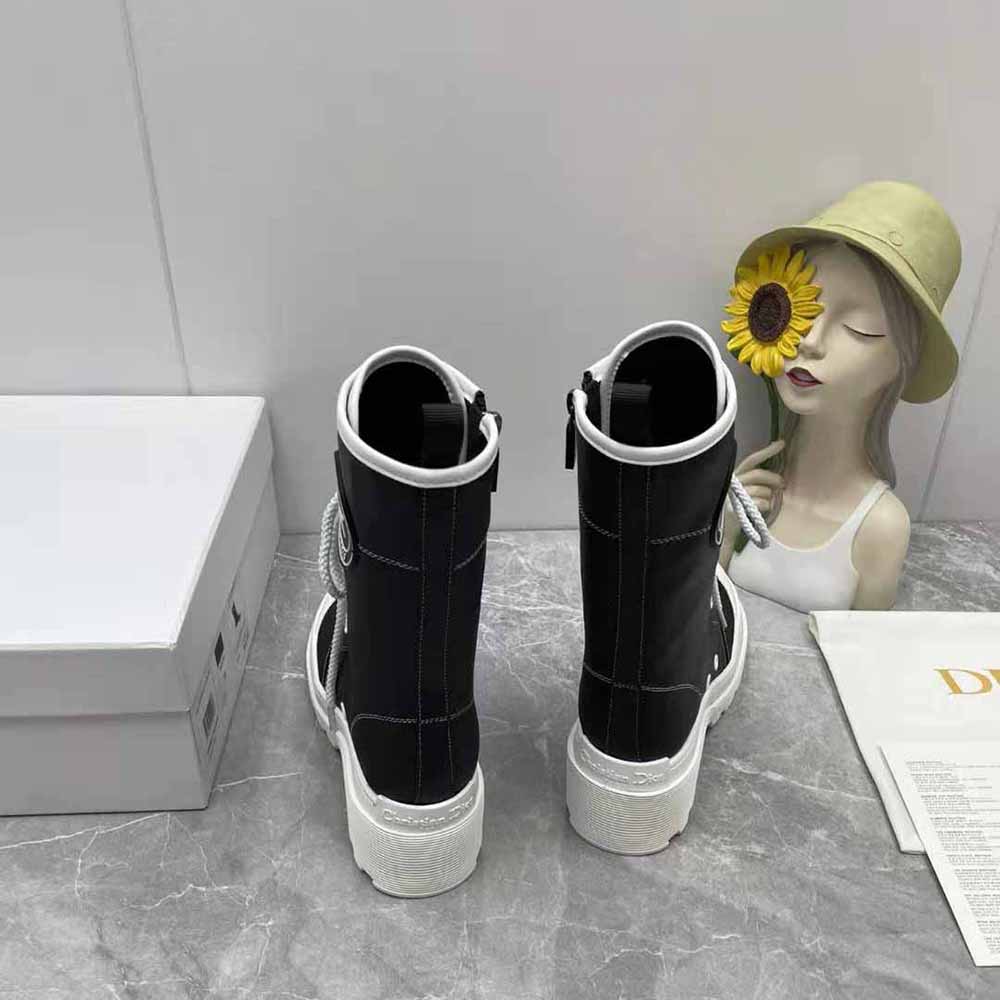 Dior Women D-Rise Boot Black Technical Fabric and Calfskin - image 9
