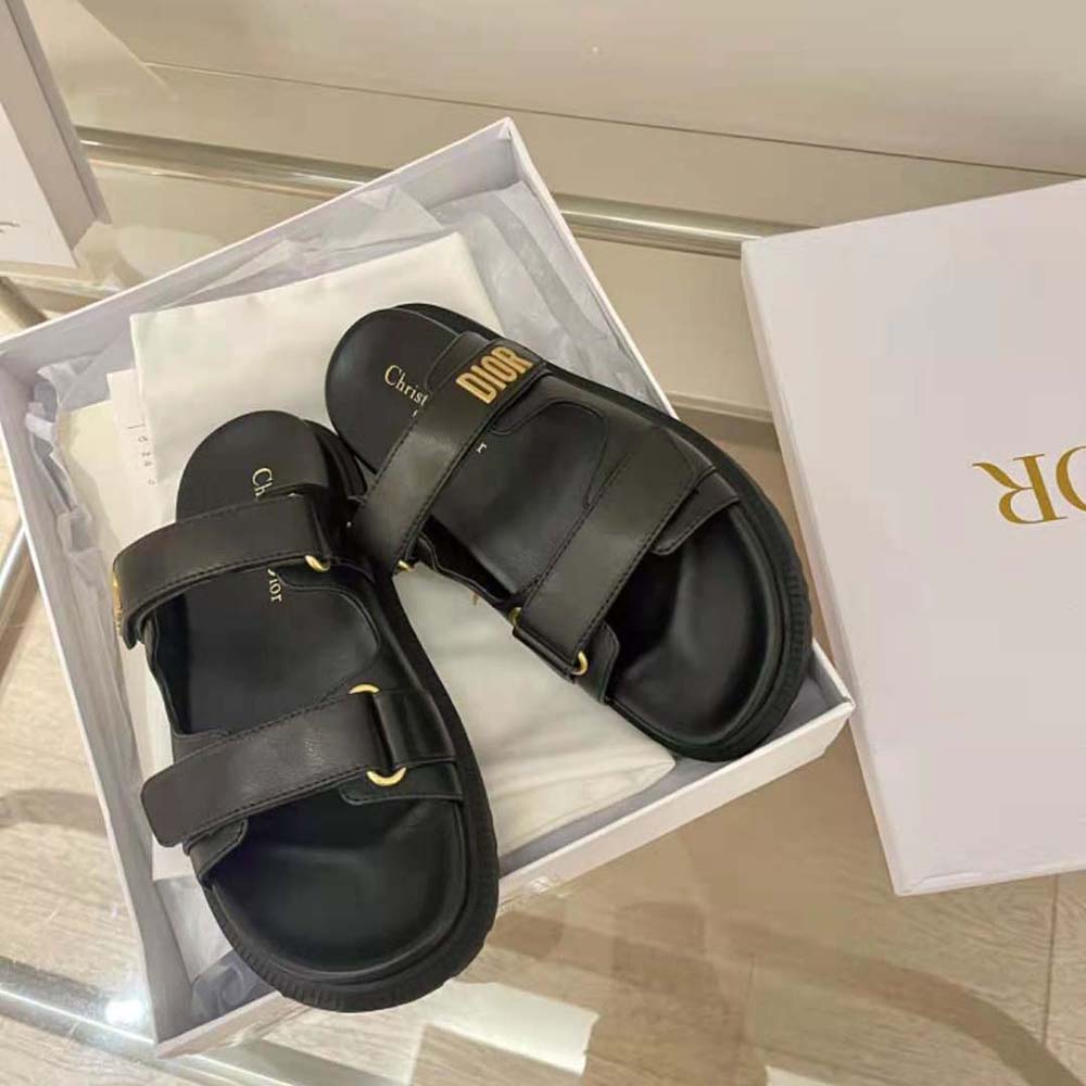 Dior Women DiorAct Slide Black Lambskin - image 5