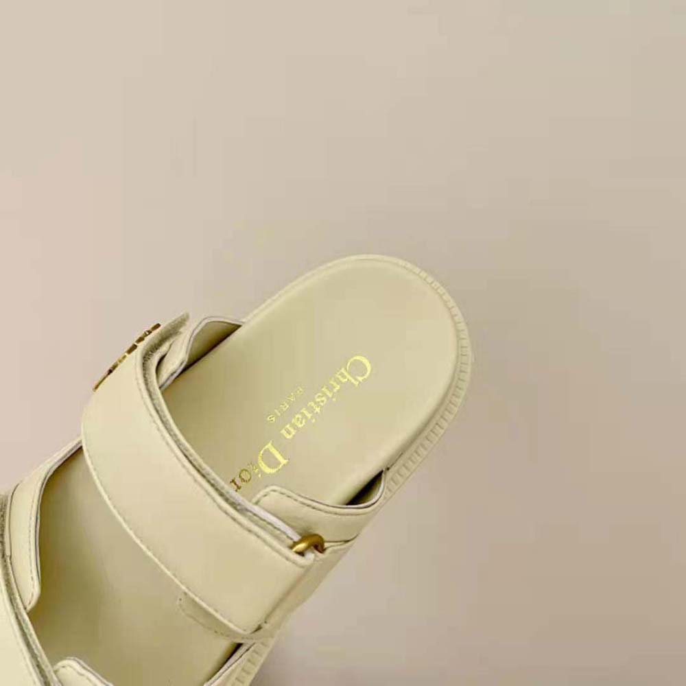 Dior Women DiorAct Slide White Lambskin - image 10
