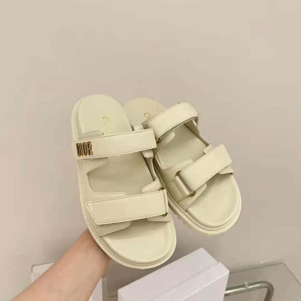 Dior Women DiorAct Slide White Lambskin - image 4