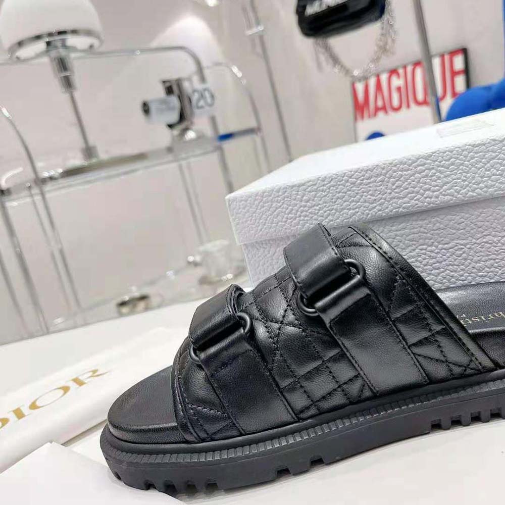 Dior Women Dio(r)evolution Slide Black Quilted Cannage Calfskin - image 7
