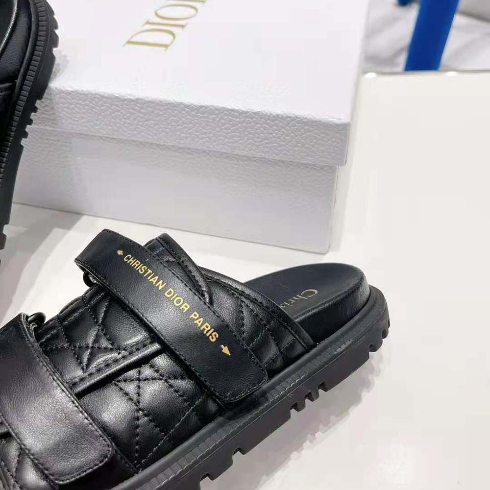 Dior Women Dio(r)evolution Slide Black Quilted Cannage Calfskin - image 9