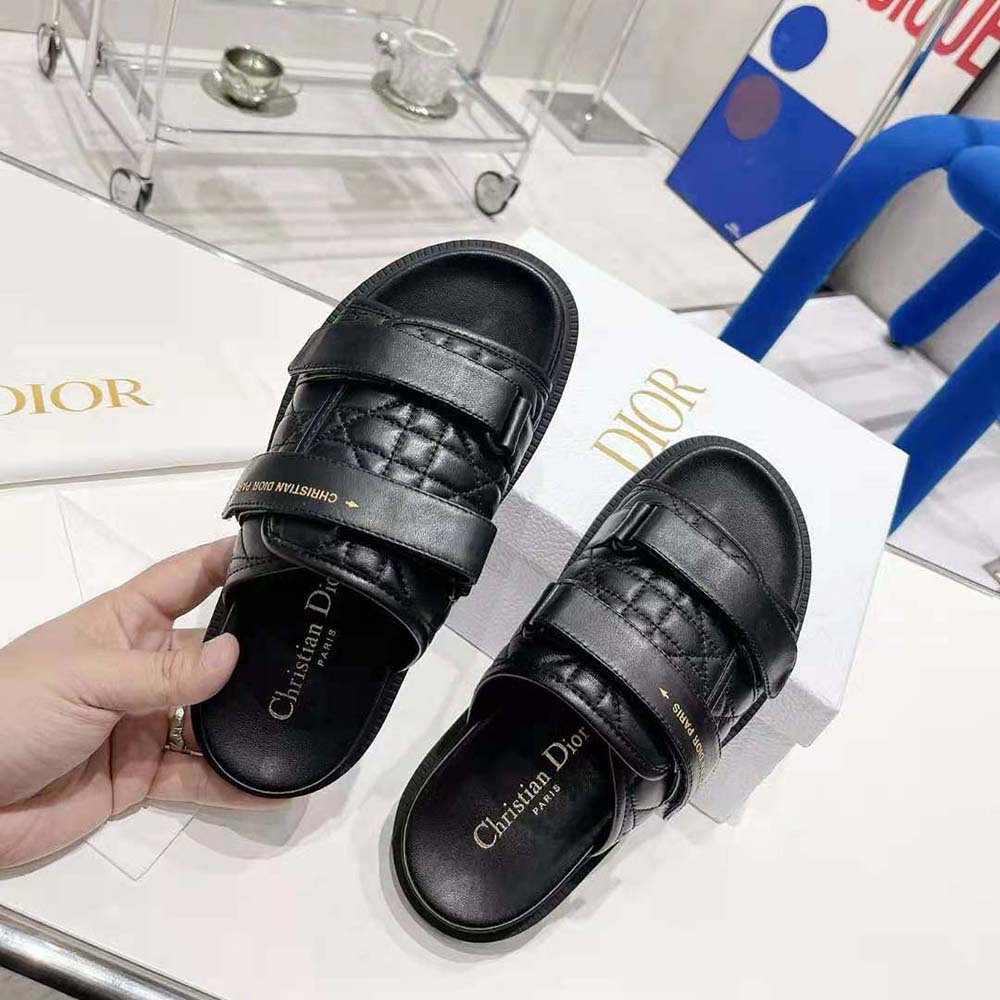 Dior Women Dio(r)evolution Slide Black Quilted Cannage Calfskin - image 5
