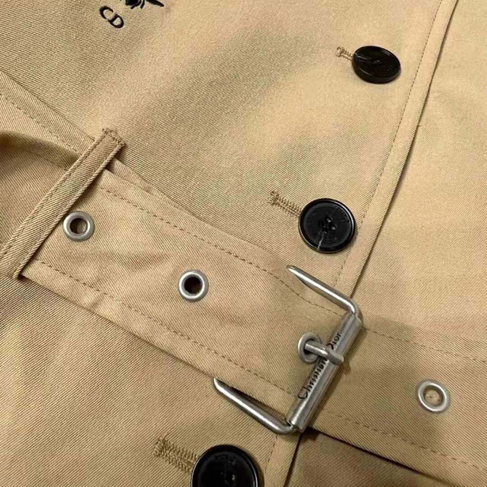 Dior Women Dress with Belt Beige Cotton Gabardine - image 8