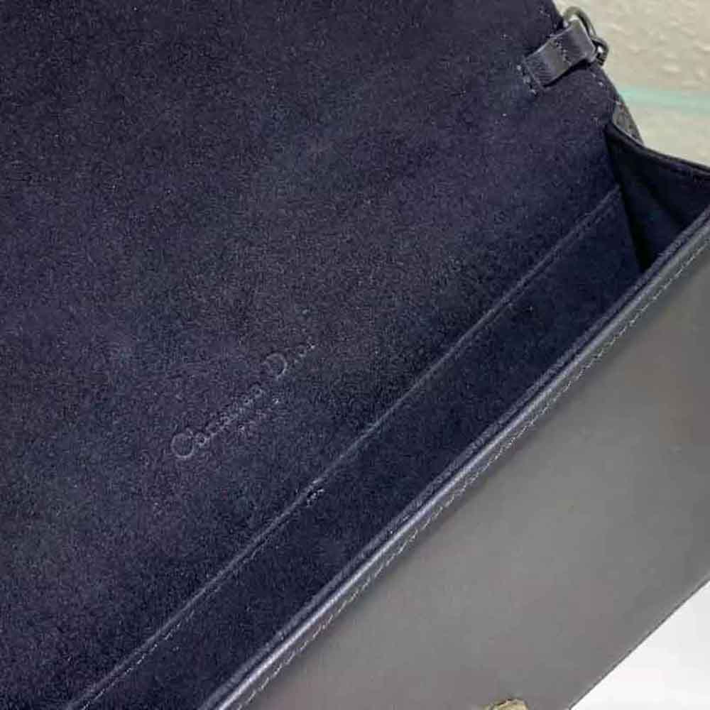 Dior Women Lady Dior Pouch Black Cannage Calfskin with Diamond Motif - image 9
