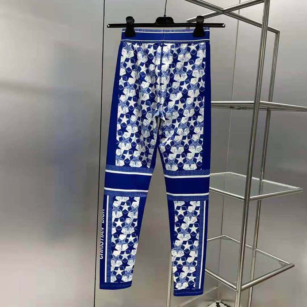 Dior Women Leggings Fluorescent Blue Dior Étoile Technical Jersey - image 4
