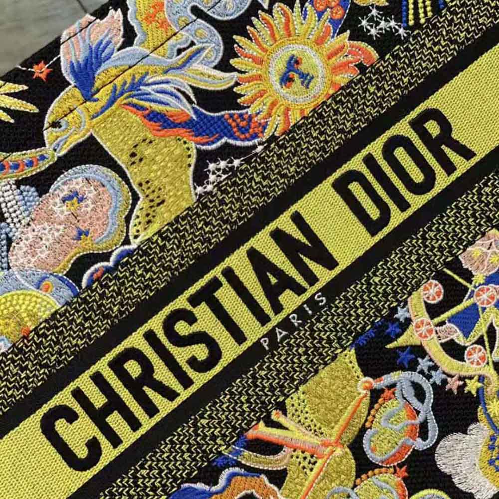 Dior Women Medium Dior Book Tote Black Multicolor Dior Zodiac Fantastico Embroidery - image 9