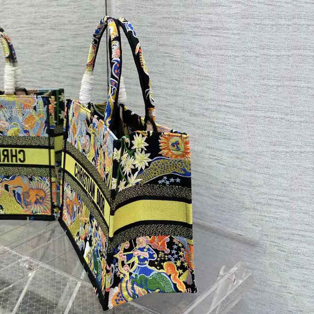 Dior Women Medium Dior Book Tote Black Multicolor Dior Zodiac Fantastico Embroidery - image 5