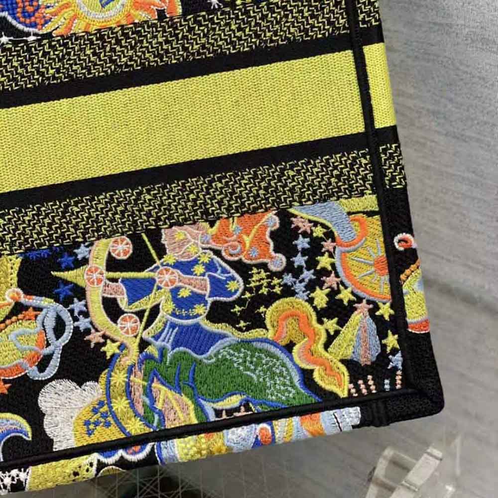 Dior Women Medium Dior Book Tote Black Multicolor Dior Zodiac Fantastico Embroidery - image 7