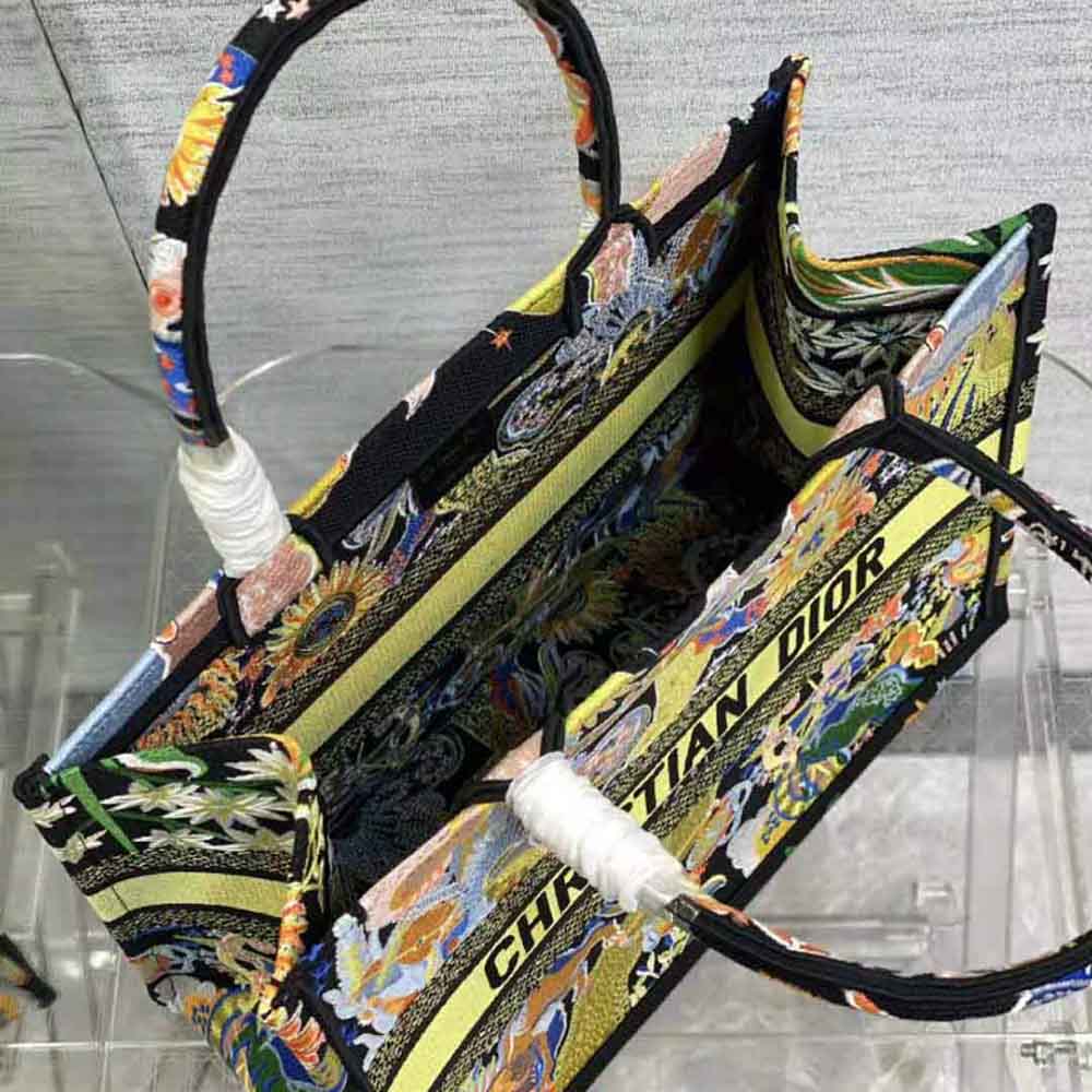 Dior Women Medium Dior Book Tote Black Multicolor Dior Zodiac Fantastico Embroidery - image 6