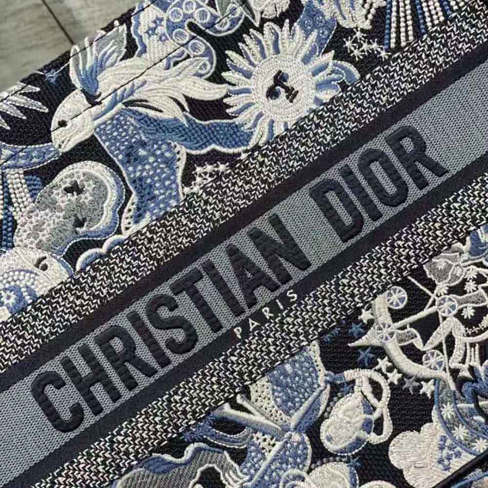 Dior Women Medium Dior Book Tote Blue Multicolor Dior Zodiac Fantastico Embroidery - image 10