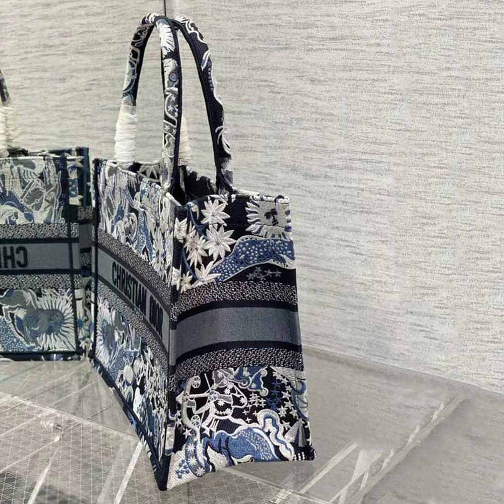 Dior Women Medium Dior Book Tote Blue Multicolor Dior Zodiac Fantastico Embroidery - image 5